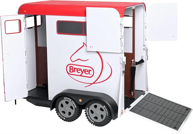 Ship model horses in the epitome of style! Authentically detailed trailer matches the Dually truck, and is a perfect fit for traditional Series horses