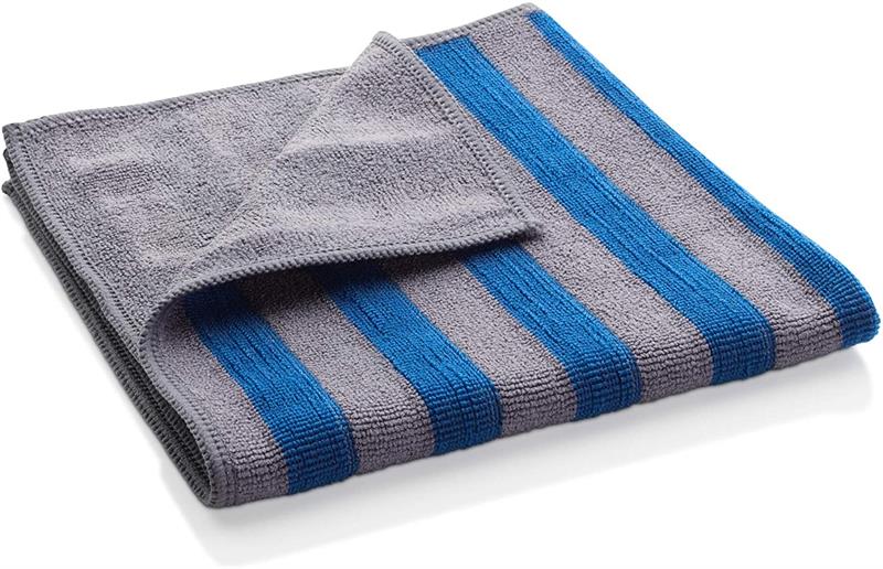 The E-Cloth Range & Stovetop Cloth traps and removes grease, grime, stubborn spills, and over 99% of bacteria from stovetops, range hoods, ovens, microwaves, and more with just water