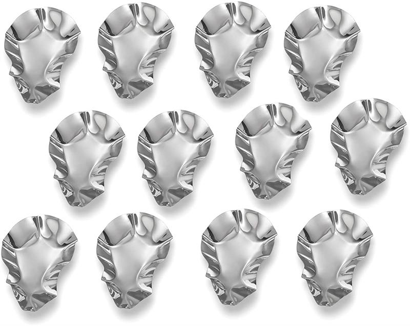 Product Dimensions: 4.75 x 3 x 0.75 inches SET OF 12 OYSTER SHELLS Stainless steel flat-bottomed shells cook your oysters to char-grilled perfection, without the need to sanitize natural shells Even Thickness creates an even cooking experience - entire o