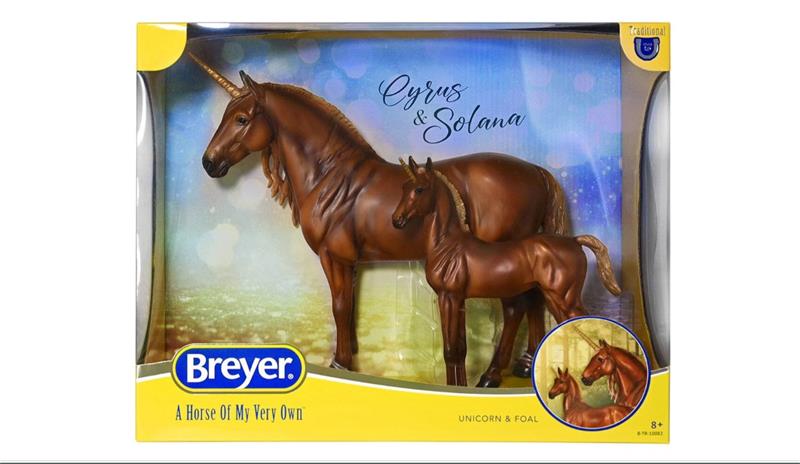Proud stallion Cyrus and his plucky filly Solana are the newest unicorns to join the Traditional line!