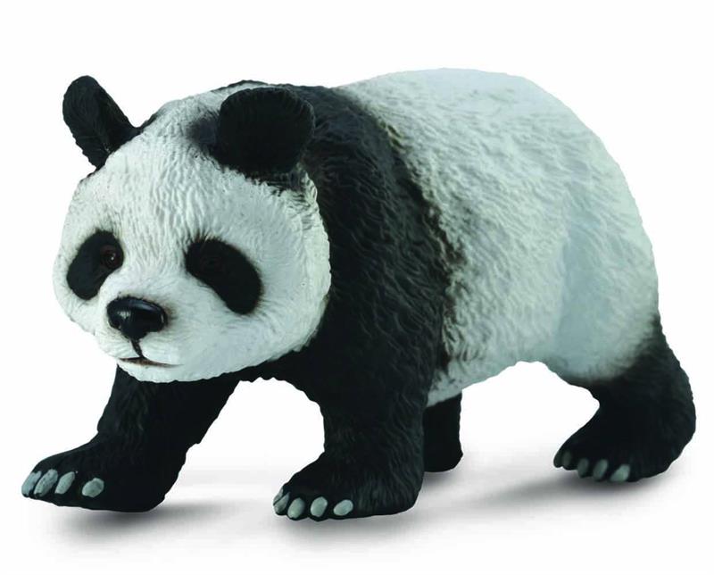 The realistic Giant Panda figurine from CollectA measures 3.9"L x 2"H. Ages 3+ | 1:18 Scale CollectA Wild Life Series Figurines are adorable, authentic miniatures have been sculpted by experts to achieve the most realistic look possible, and are individu