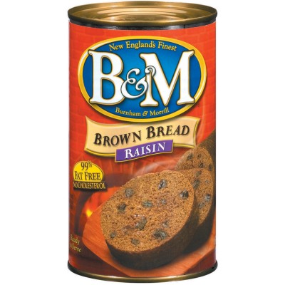 B & M Canned Brown Raisin Bread New England Classic Fresh