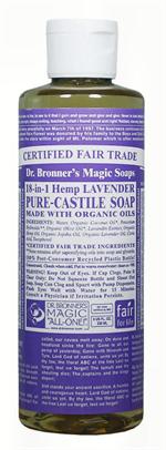 Dr. Bronner's Liquid Castile Soap Lavender Scent Organic 8 fluid ounce