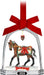Add the snowy magic of our 2024 Holiday Horse to your Christmas tree in miniature! Housed in a silver-toned stirrup, a finely-detailed miniature of AprÃ¨s Ski strides through the glittering snow.