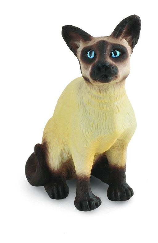 Sitting kitty cat figurine, siamese cat breed