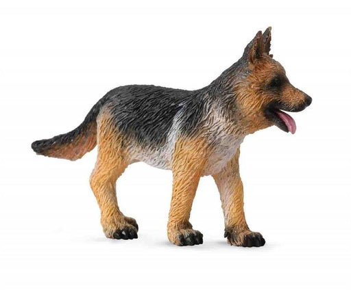 The 2.8''L x 1.6''H German Shepherd Puppy is just one of the many beautifully sculpted pieces in CollectA's Cats and Dogs Collection. Create a natural world in miniature with high quality toy animal replicas from CollectA. 