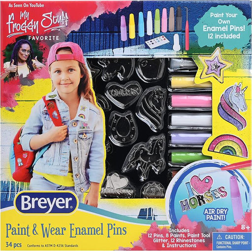 Calling all DIY fans! We've got a great new craft set - our Paint & Wear Enamel Pin Kit! This DIY horse-themed set comes with all you need to make 12 colorful pins to wear & share!