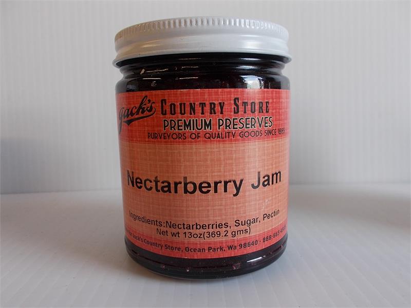 Nectarberry Jam, 13 oz. jar Deep, dark purple Oregon Nectar berries are used to make this delicious jam. Distinct tangy but rich flavor. Made from soft berries too fragile to sell fresh. A hybrid of Raspberry, Blackberry, and Loganberry.   Ingredients: Ne