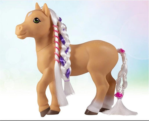 Take hair play to all new lengths with the new styling pony Sunflower! This adorable palomino pony, with her tangle-free mane and tail, is ready to entertain as you create beautiful styles!