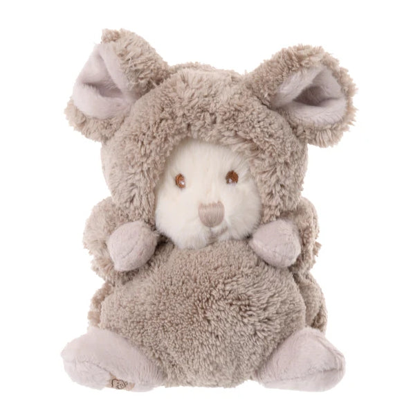 Bukowski Bears Ziggy Mouse Gray Plush Woodland Character with Removable Hood 6 Inch