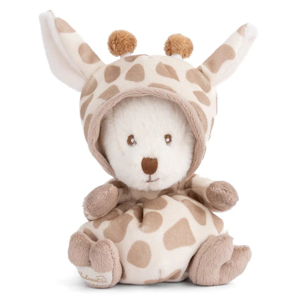 Bukowski Bears Ziggy Giraffe Yellow Plush Woodland Character with Removable Hood 6 Inch