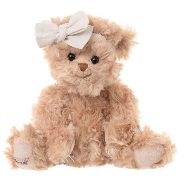 Bukowski Bears Little Girlfriend Curly Cream Bear with Headband Premium Plush Toy 10 Inch