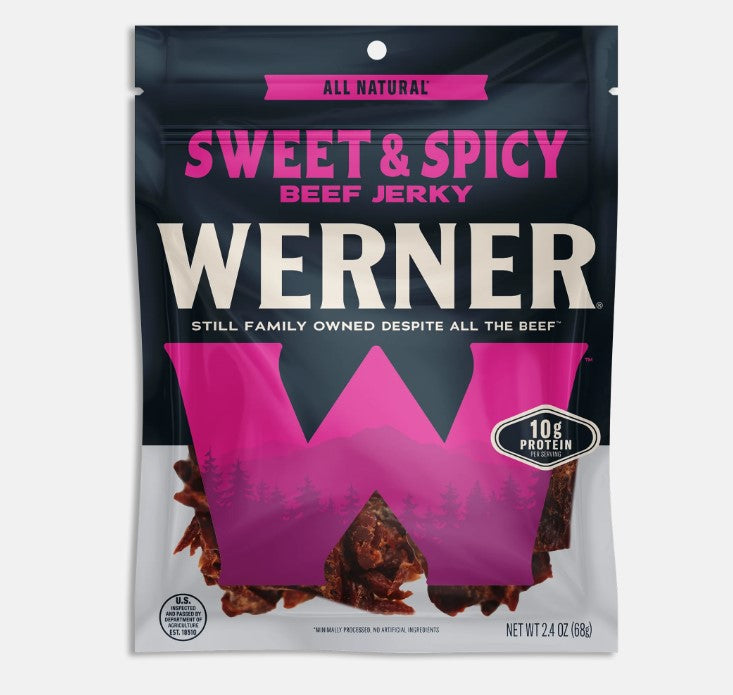 Werner 2.4 oz. All Natural Sweet & Spicy Beef Jerky