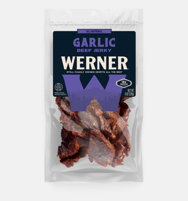 Werner 8 oz. All Natural Garlic Beef Jerky