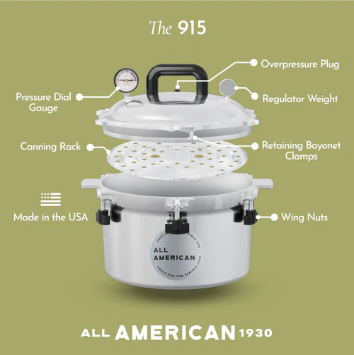 All American #915 Pressure Cooker Canner 15.5 Quart