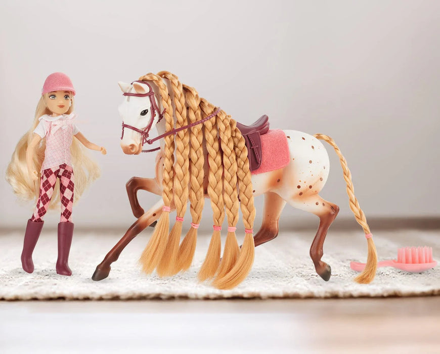 Breyer Freedom Series Tess & Birdie English Rider & Horse Set with Brushable Hair - Interactive Play Set