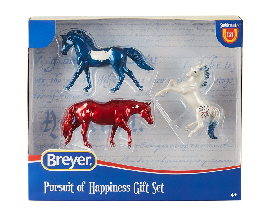 Breyer Stablemates Pursuit of Happiness 3-Piece Americana Set - Patriotic Horse Collection
