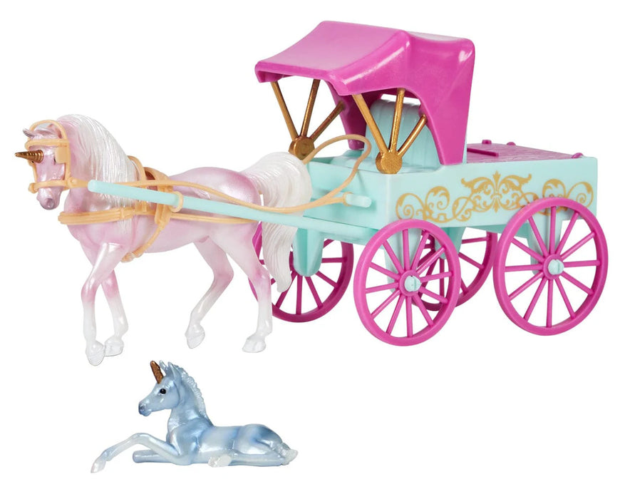 Breyer Stablemates Magic Unicorn Carriage & Foal Playset #10666