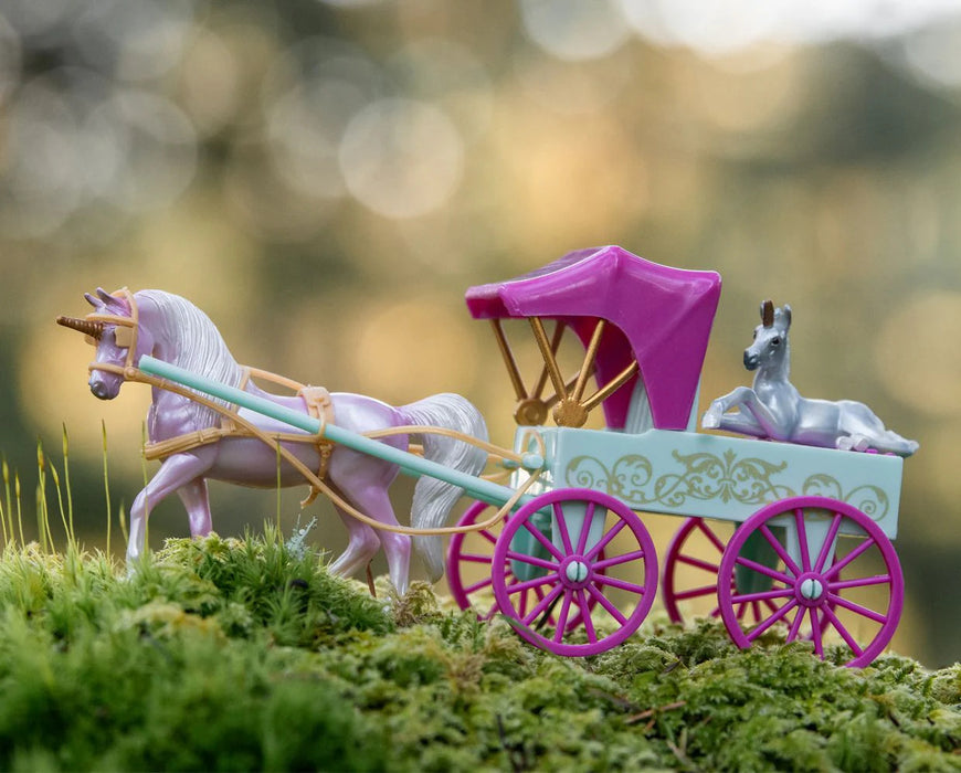 Breyer Stablemates Magic Unicorn Carriage & Foal Playset #10666