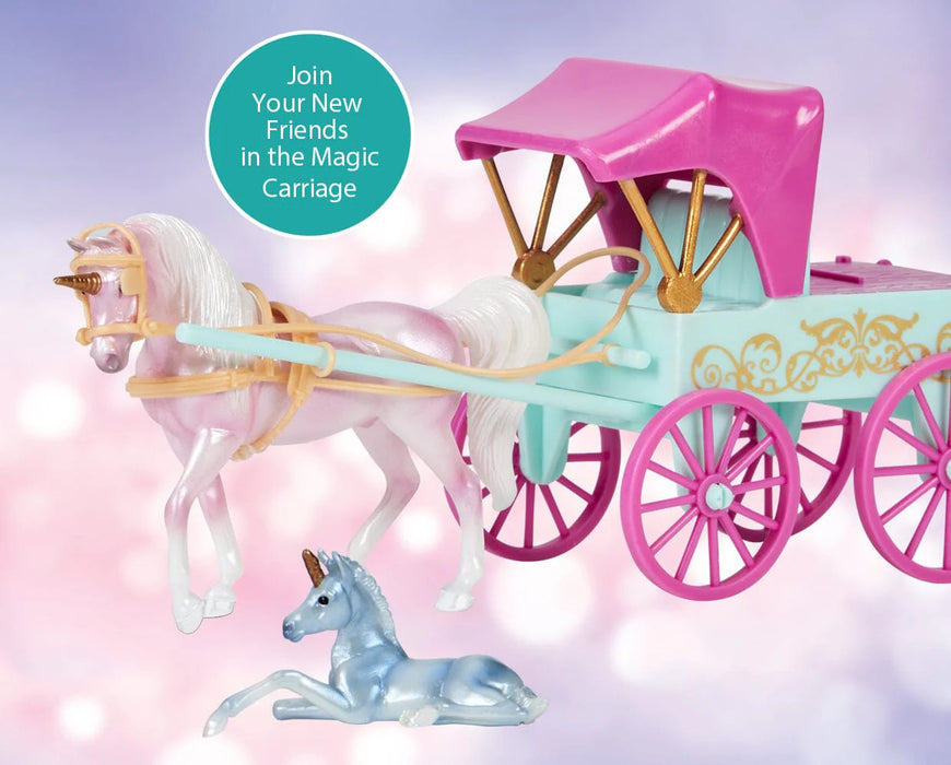 Breyer Stablemates Magic Unicorn Carriage & Foal Playset #10666