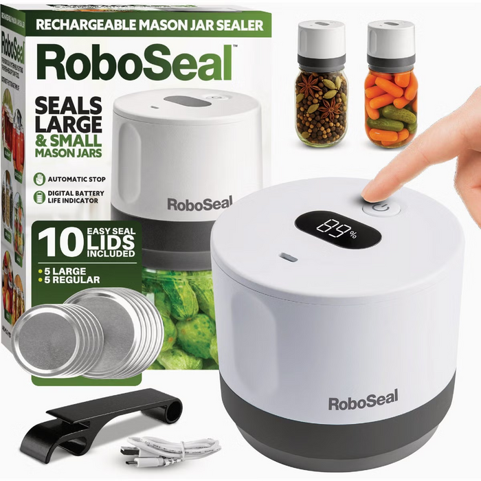 Roboseal Automatic Canning Jar Vacuum Sealer - Electric Mason Jar Sealer