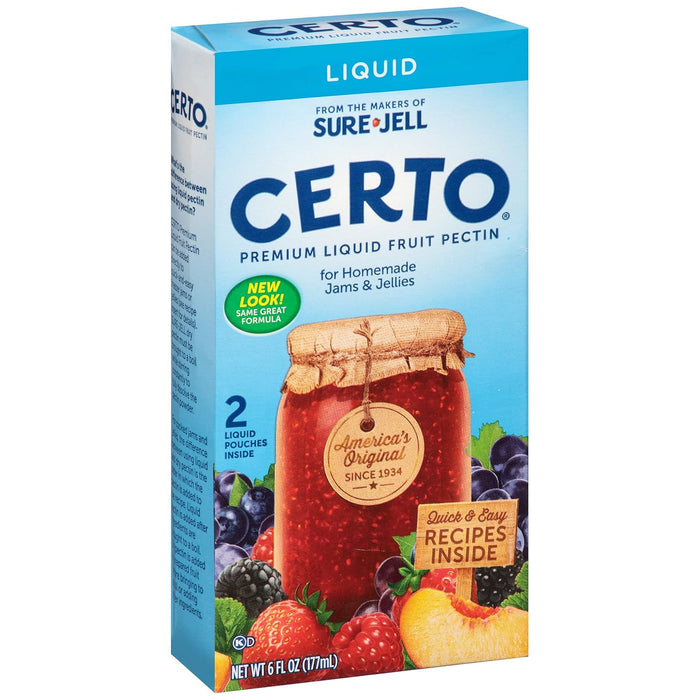 Certo Premium Liquid Pectin 6oz - Gluten-Free No Sugar Added USA Made