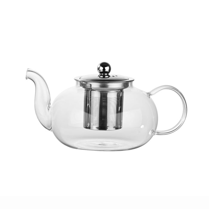 Fox Run Glass Teapot with Infuser – 4 Cup Loose Leaf Tea Pot
