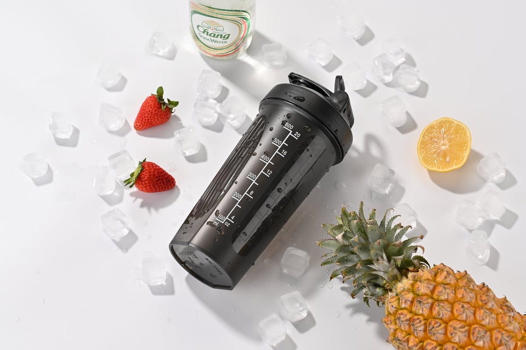 Fox Run BPA-Free Blender Shaker Bottle with Accessories – Protein & Nutrition Shaker