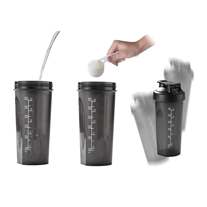 Fox Run BPA-Free Blender Shaker Bottle with Accessories – Protein & Nutrition Shaker