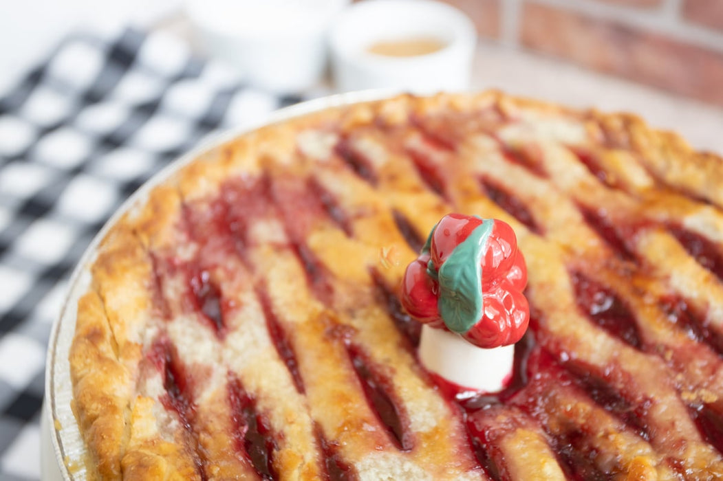 Fox Run Ceramic Cherry Pie Vent – Decorative Pie Bird for Homemade Pies