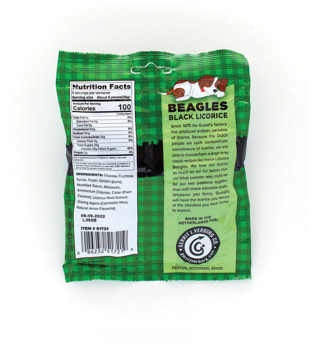 Gerrit Verburg Classic Dutch Licorice Beagles — 5.29 oz