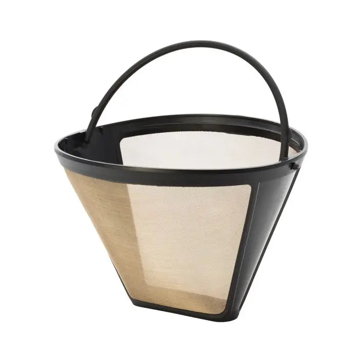 Reusable Coffee Filter Gold Mesh - 2 Cup Cone Filter