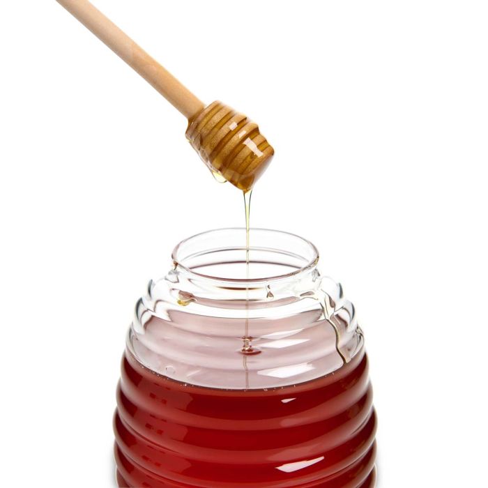 HIC Kitchen Glass Honey Jar with Lid & Beechwood Dipper - 16 oz