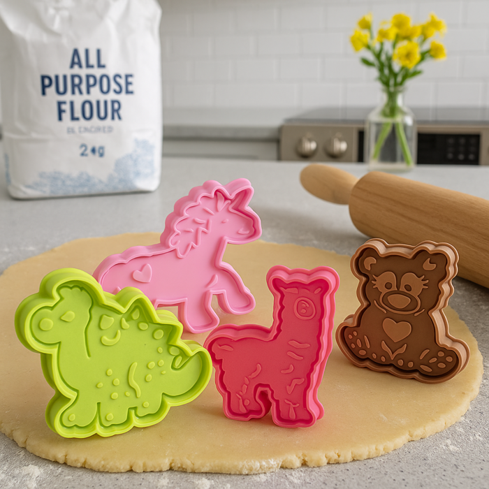 Mrs. Anderson's Baking Animal Cookie Cutters - 4-Piece Embossing Set