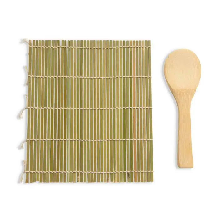 Helen's Asian Kitchen Bamboo Sushi Mat with Paddle - Sushi Rolling Kit