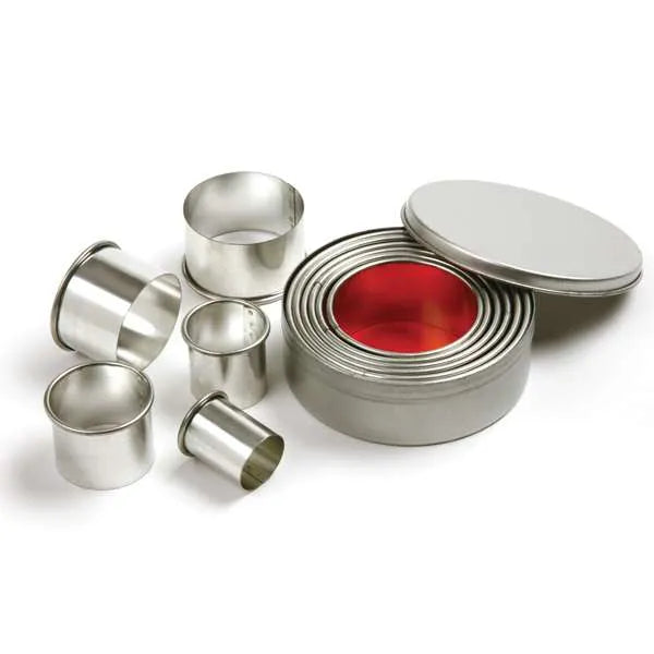 NorPro Round Biscuit and Cookie Cutters - 11 Piece Stainless Steel Nesting Set