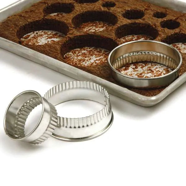 NorPro Round Biscuit and Cookie Cutters - 11 Piece Stainless Steel Nesting Set