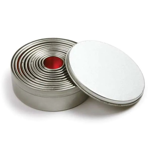 NorPro Round Biscuit and Cookie Cutters - 11 Piece Stainless Steel Nesting Set
