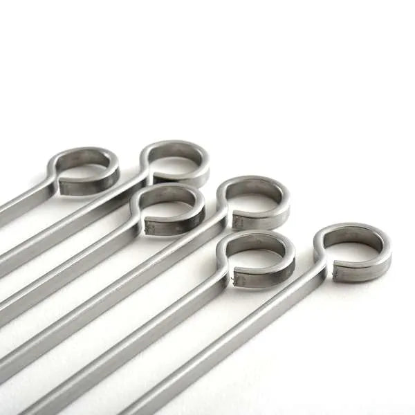 Stainless Steel Skewers for Grilling and Kabobs - Reusable