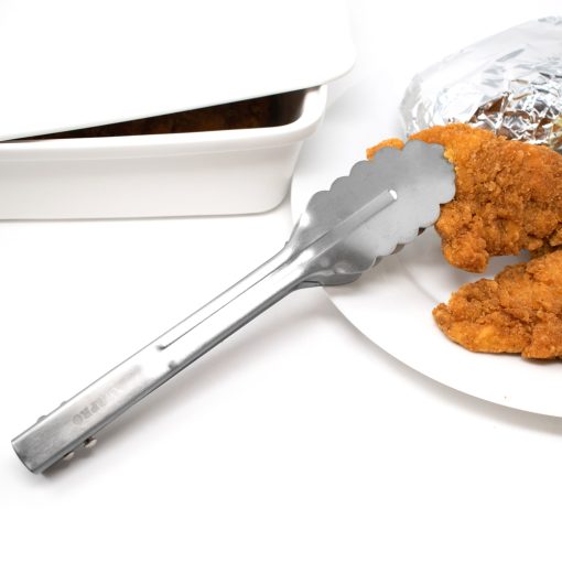 Norpro 1959 Stainless Steel Tongs 9 Inch - Multi-Purpose Kitchen Tool