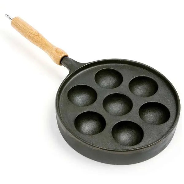 Norpro Cast Iron Aebleskiver Pan - Danish Pancake Puff Maker