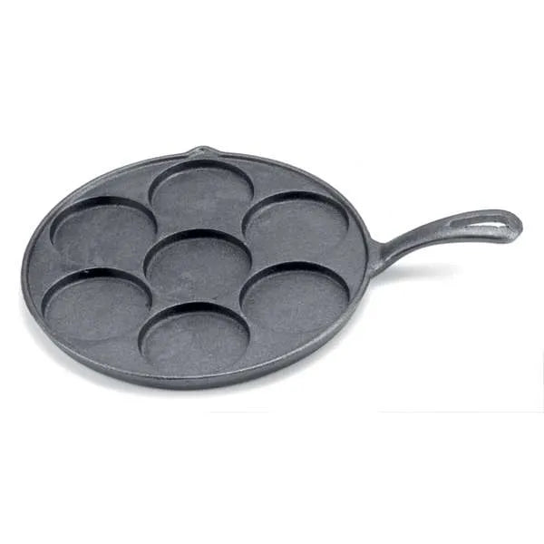 NorPro Cast Iron Plett Pan - 7 Cavity Pancake and Aebleskiver Maker