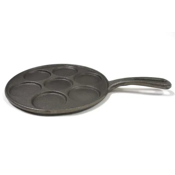 NorPro Cast Iron Plett Pan - 7 Cavity Pancake and Aebleskiver Maker