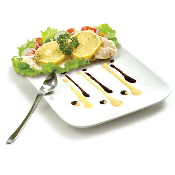 Stainless Steel Drizzle Spoons for Plating and Sauce Art - Set of 3