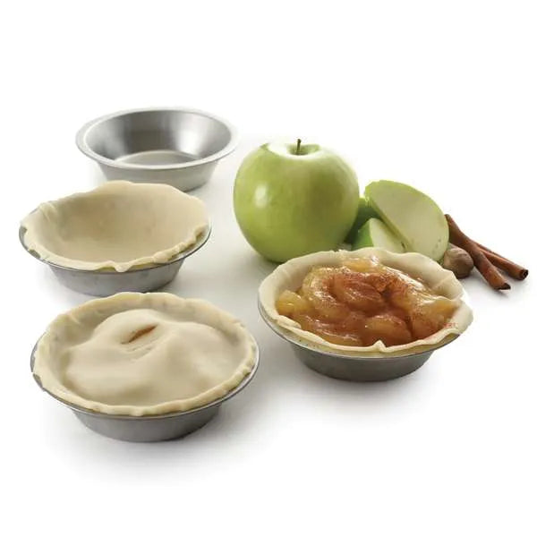 Mini Tin Pie Plates for Individual Pies and Tarts - Reusable Set