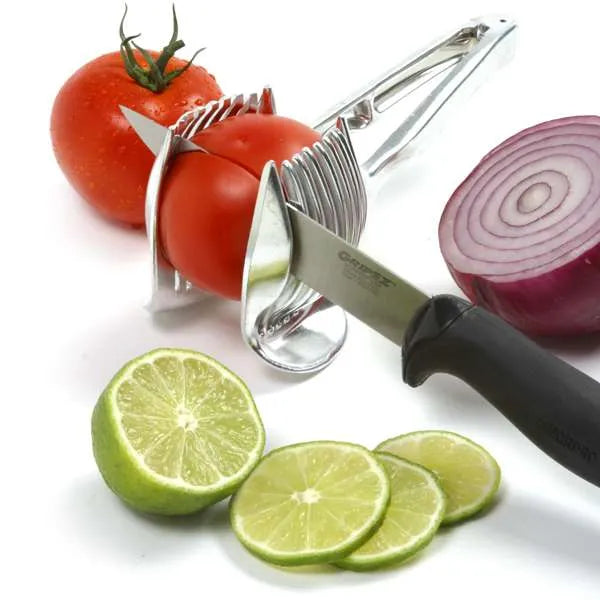 NorPro Tomato Onion Holder and Slicer Aid - Multi-Purpose Vegetable and Citrus Cutting Guide