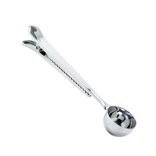 NorPro Stainless Steel Coffee Scoop with Bag Clip - 2 Tablespoon Measure