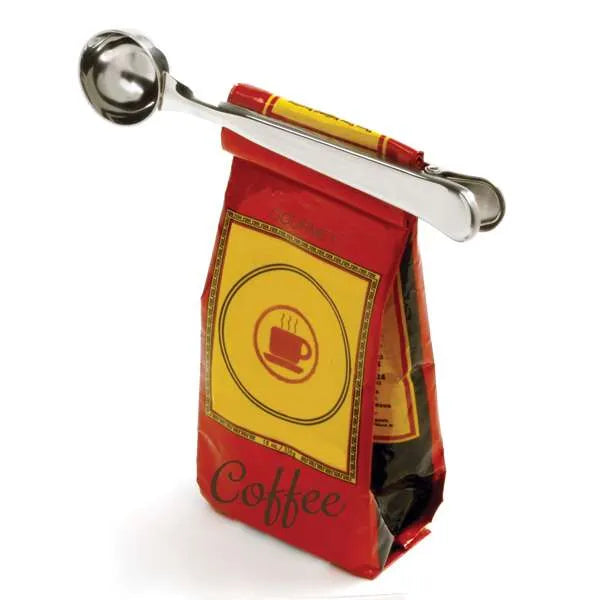 NorPro Stainless Steel Coffee Scoop with Bag Clip - 2 Tablespoon Measure