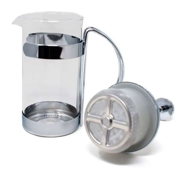 NorPro 3 Cup French Press - Compact Glass Coffee and Tea Maker with Stainless Steel Filter