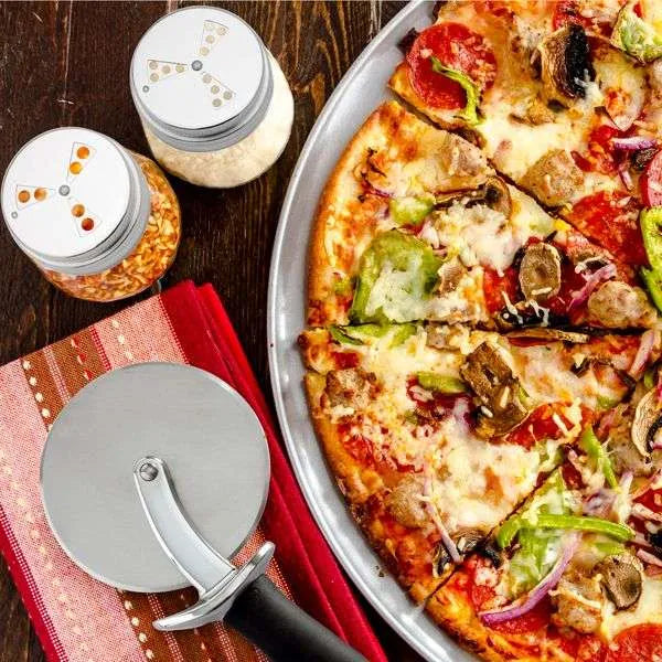 Norpro 5672 Pizza Pan - 13.5-Inch Stainless Steel Pizza Baking Pan